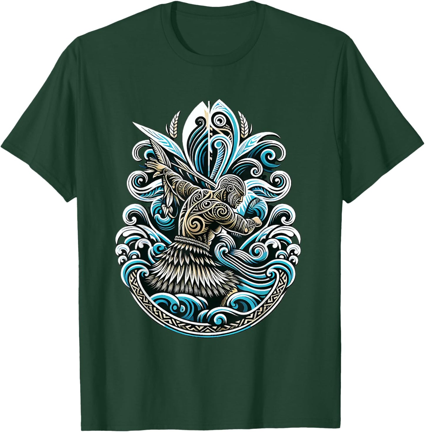 Polynesian Haka Dance Maori Culture Funny New Zealand , Black, S T-Shirt - T-Shirt | Forest
