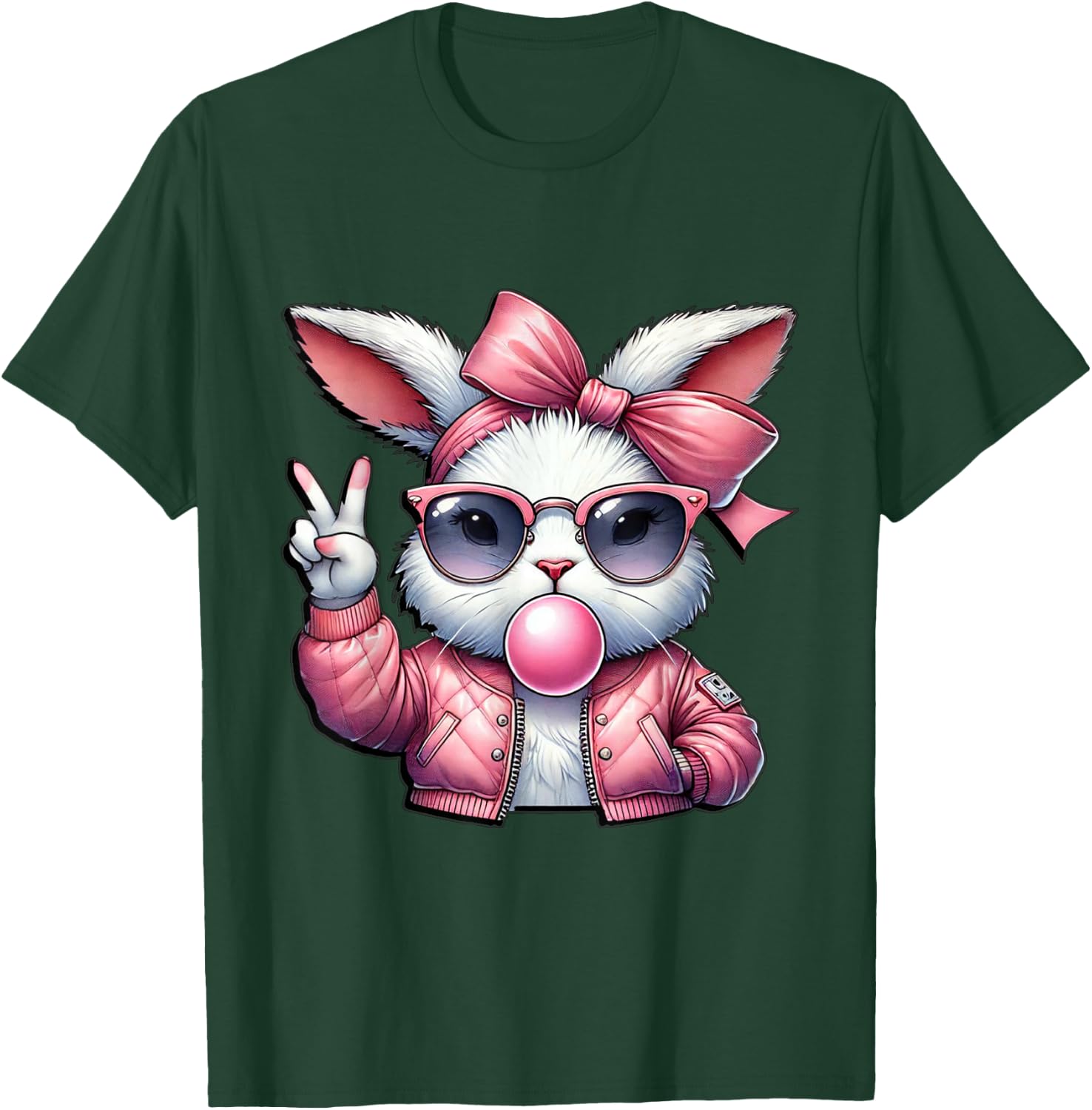 Cute Bunny Gothic Kawaii Egirl Alt Grunge Streetwear T-Shirt - T-Shirt | Forest