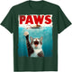 PAWS Parody Cat Mouse Humorous Cat Chasing Mouse Kitten T-Shirt - T-Shirt | Forest