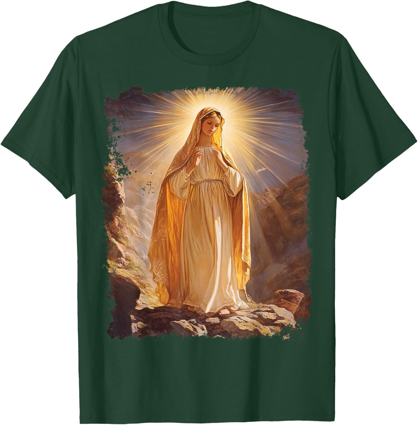 The Virgin Mary Christian Church Religion Women's T-Shirt - T-Shirt | Forest