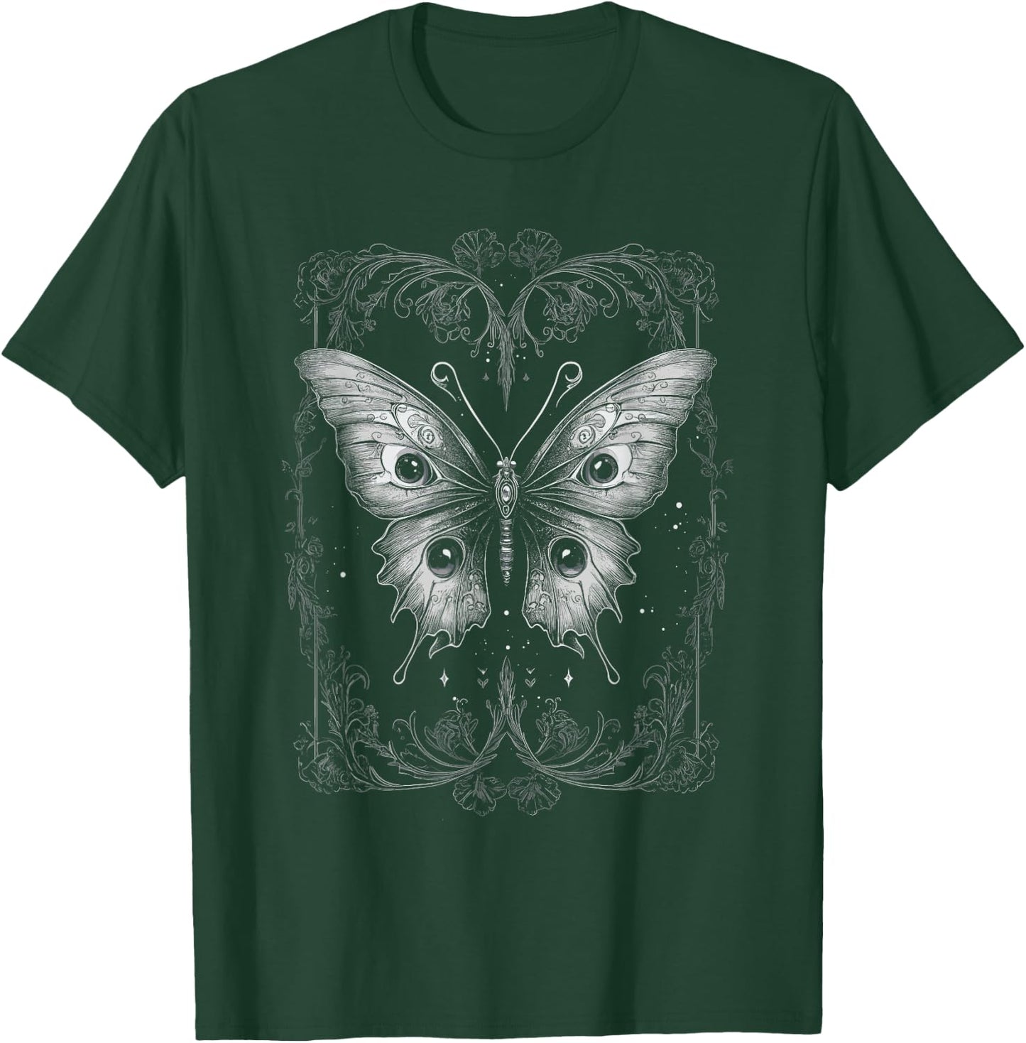 Butterfly with Eyes - Gothic Butterfly T-Shirt - T-Shirt | Forest