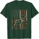 Camo American Flag German Shorthaired Pointer GSP Design T-Shirt - T-Shirt | Forest
