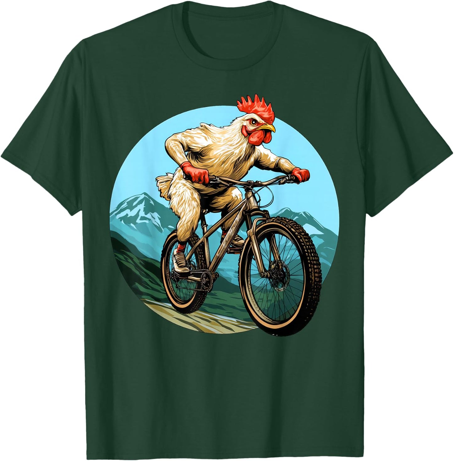 Chicken Bike T-Shirt - T-Shirt | Forest