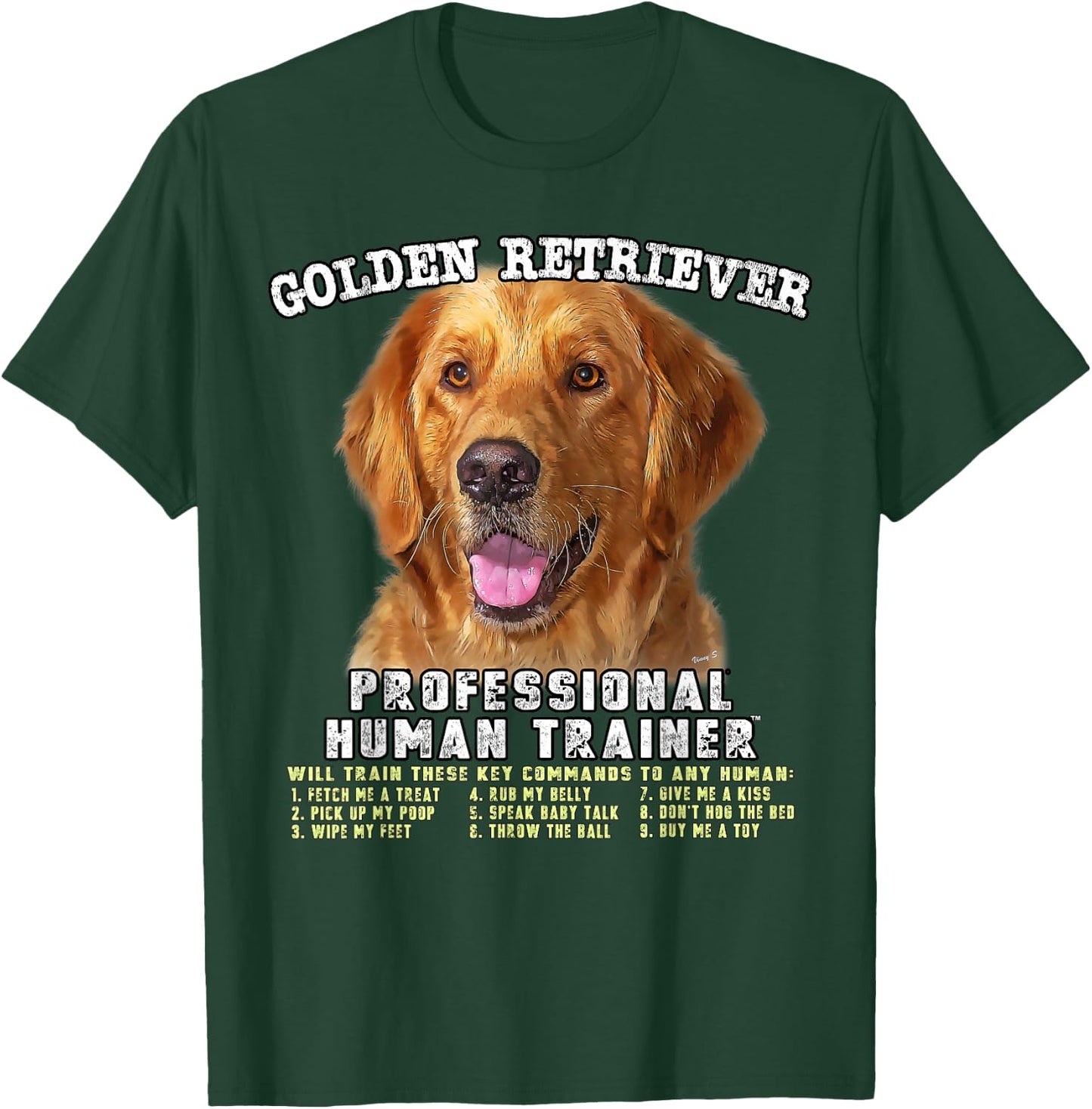 Golden Retriever Professional Human Trainer T-Shirt - T-Shirt | Forest