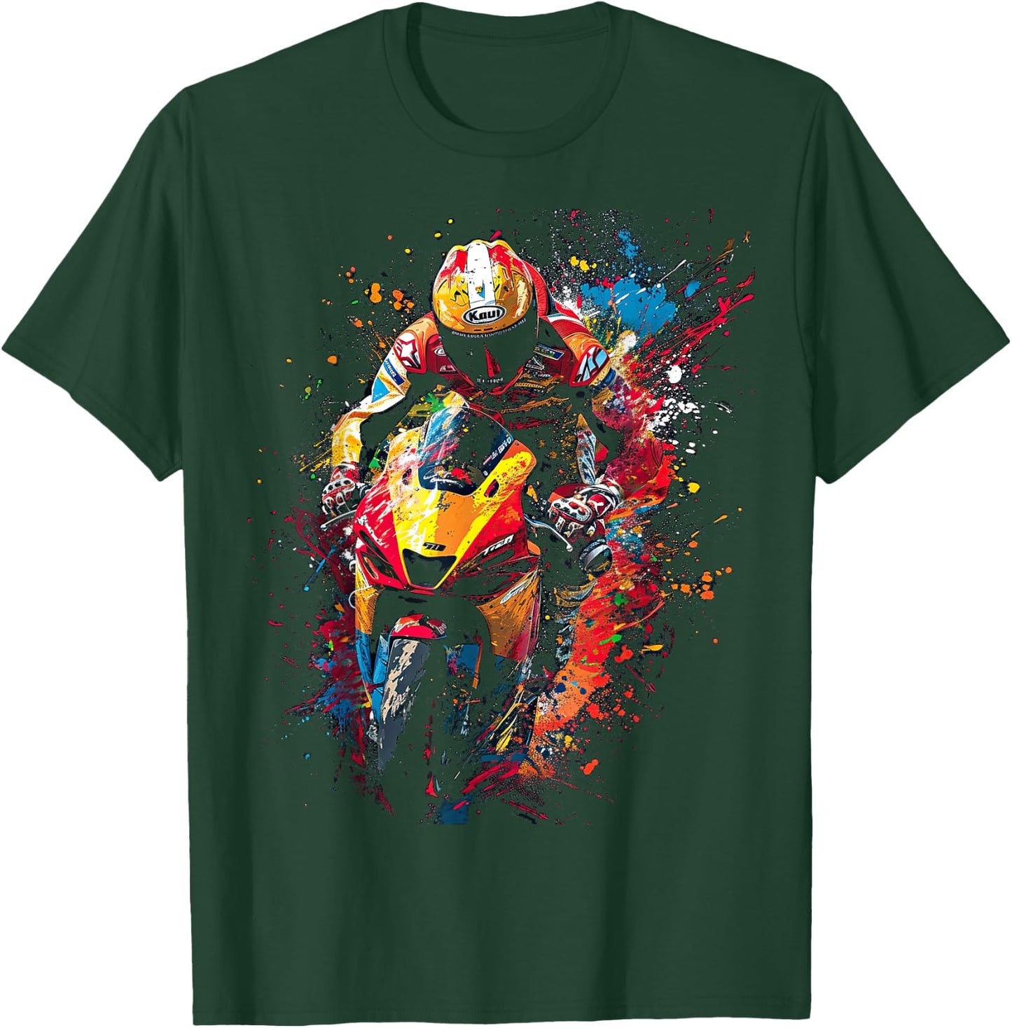 Motorrad farbiges motocross Design für Jungen T-Shirt - T-Shirt | Forest
