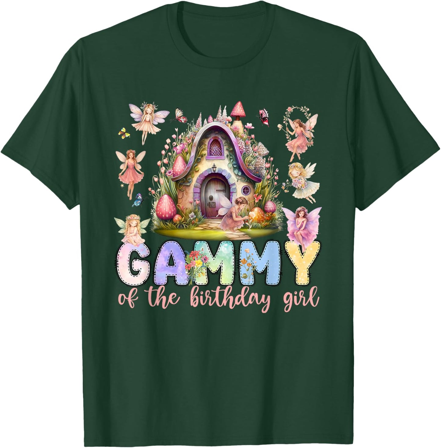 Gammy of The Birthday Fairy Little Girl Magical Family T-Shirt - T-Shirt | Forest