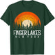 Finger Lakes New York NY Shirt Retro Vintage 80s 90s T-Shirt - T-Shirt | Forest