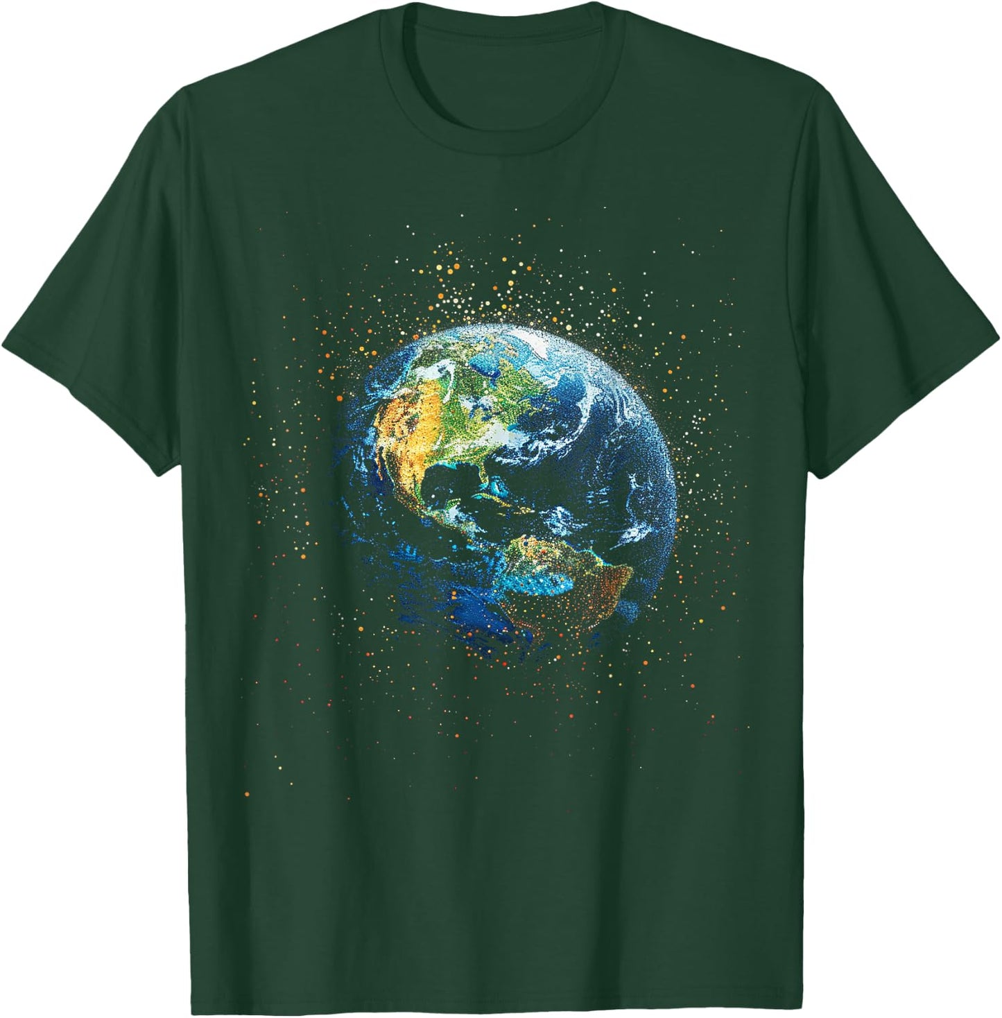 Earth Pointillism T-Shirt - T-Shirt | Forest