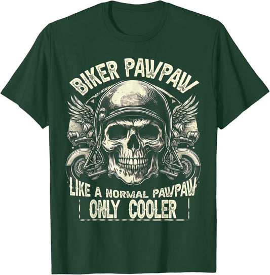 Biker pawpaw motorcycle lovers dad father's day T-Shirt - T-Shirt | Forest