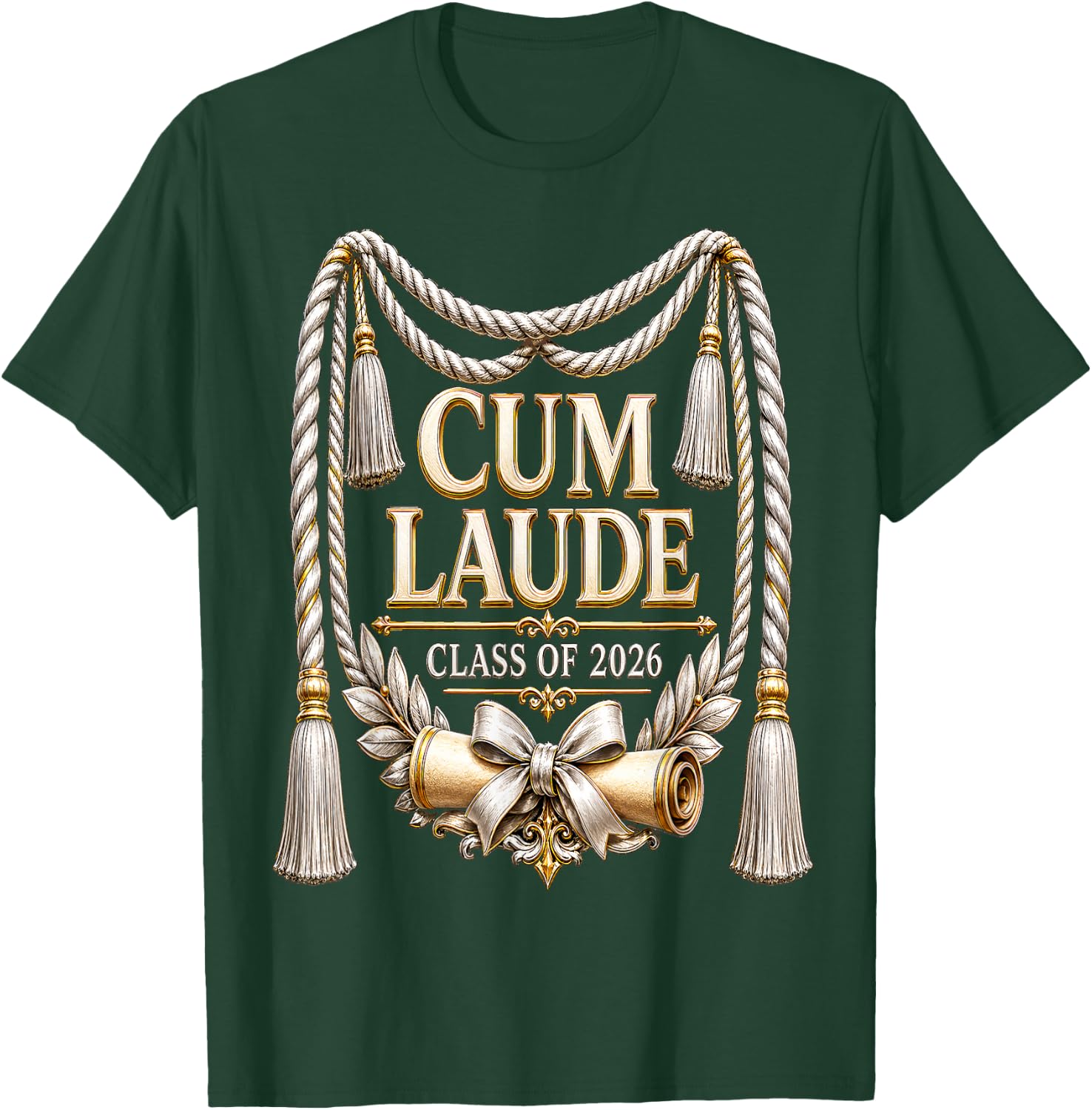 Cum Laude Graduate Class of 2026 Graduation Honors Design T-Shirt - T-Shirt | Forest