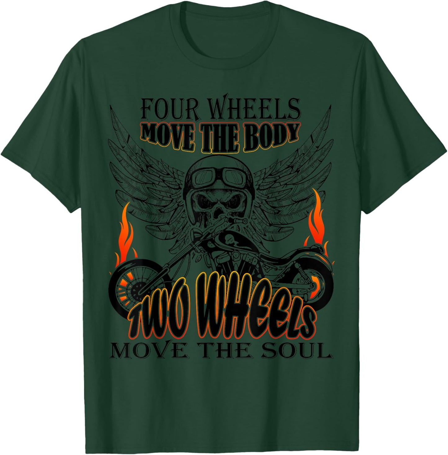 Motorbike motorcyclist biker chopper bike motorcycles T-Shirt - T-Shirt | Forest