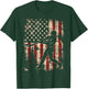 American Flag Baseball Player Patriotic Men Women Kids T-Shirt - T-Shirt | Forest