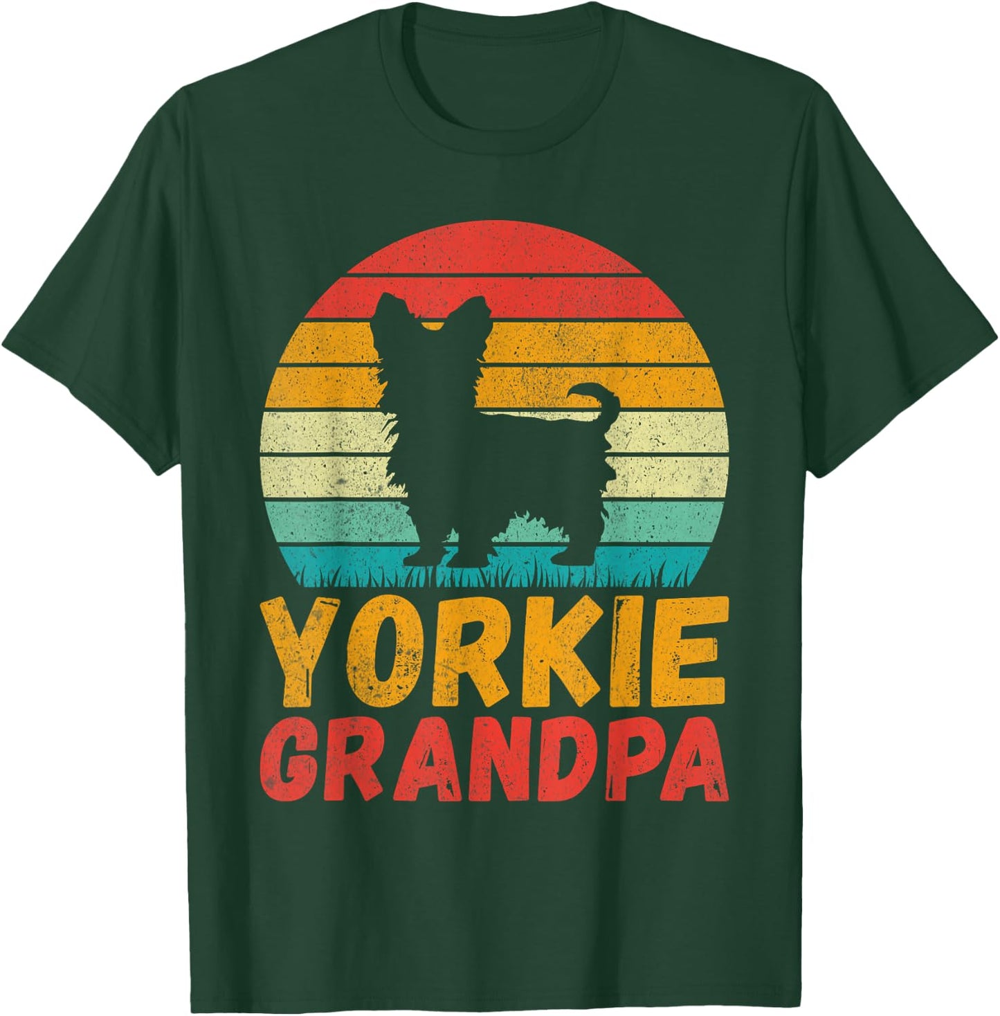 Yorkie Grandpa T-Shirt - T-Shirt | Forest