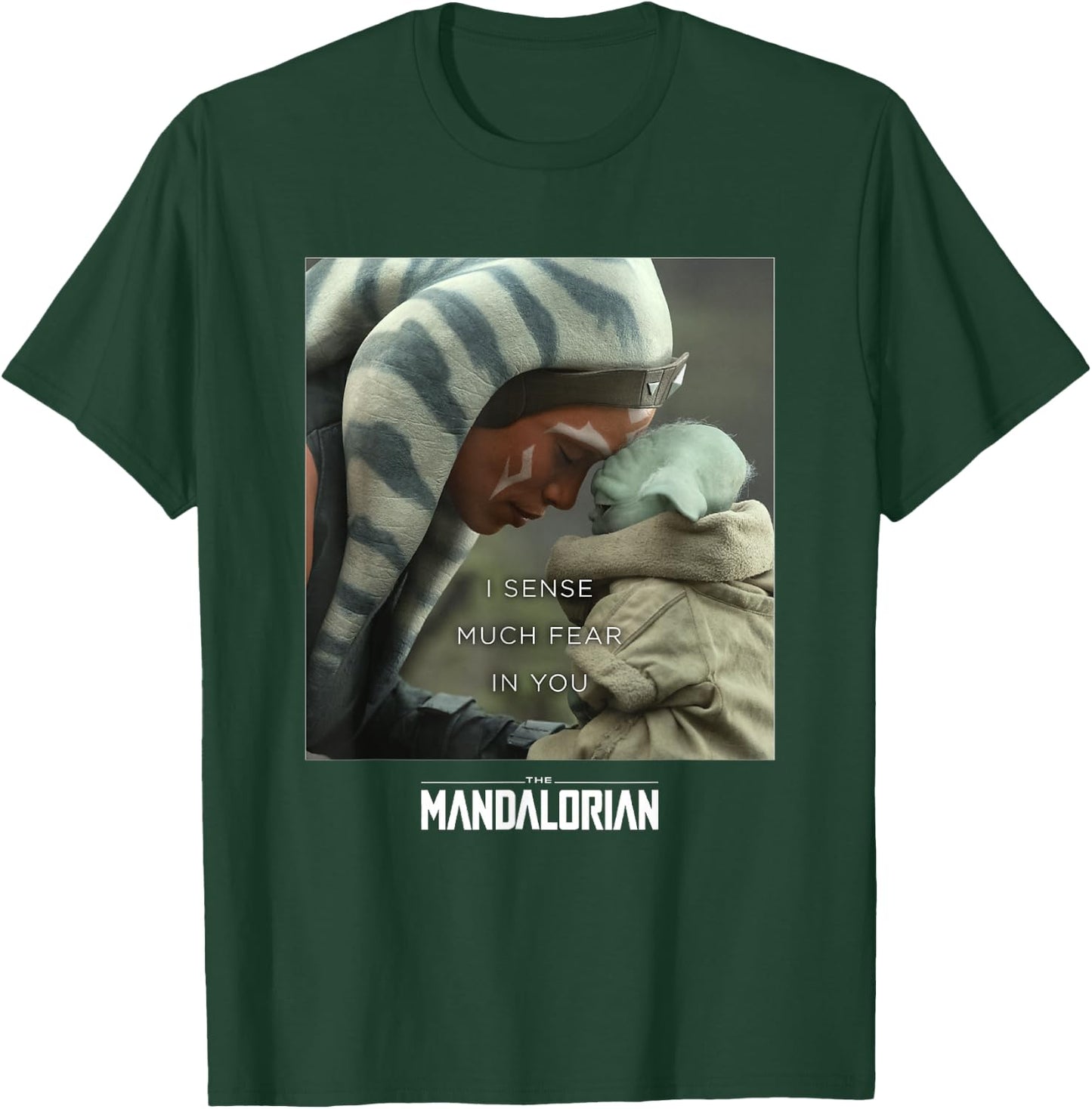 Star Wars: The Mandalorian Ahsoka & The Child I Sense Fear T-Shirt - T-Shirt | Forest