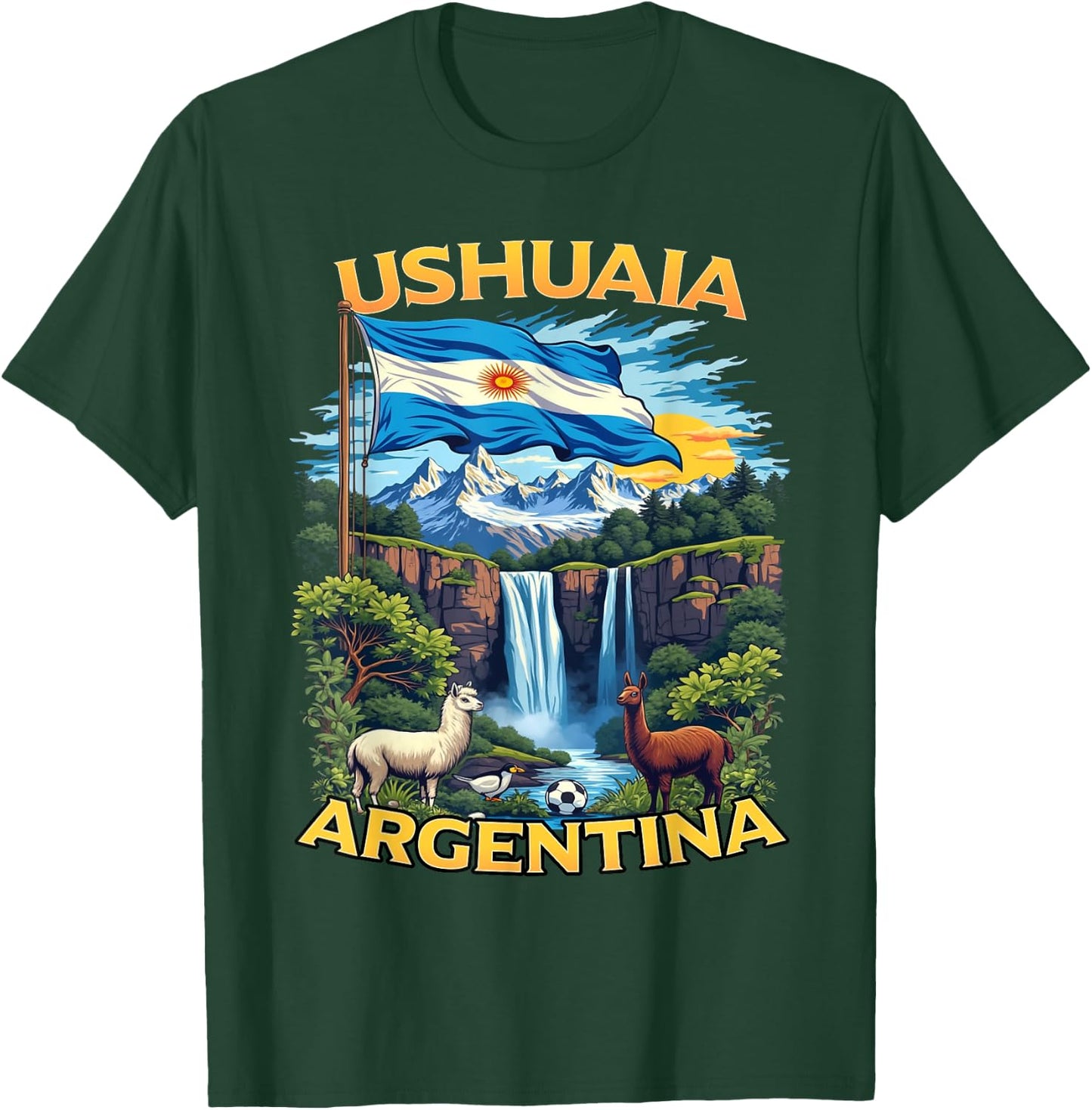 Ushuaia Souvenir Argentina Vacation Travel T-Shirt - T-Shirt | Forest