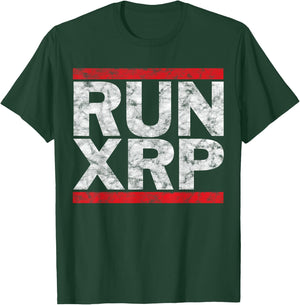 RUN XRP Crypto Ripple XRP to the moon T-Shirt - T-Shirt | Forest