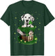 St Patrick's Day Leprechaun Dalmatian Dog Shamrock Irish T-Shirt - T-Shirt | Forest