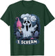 I Scream Ghost with Ice Cream Cone Funny Halloween Cemetery , Black, S T-Shirt - T-Shirt | Forest