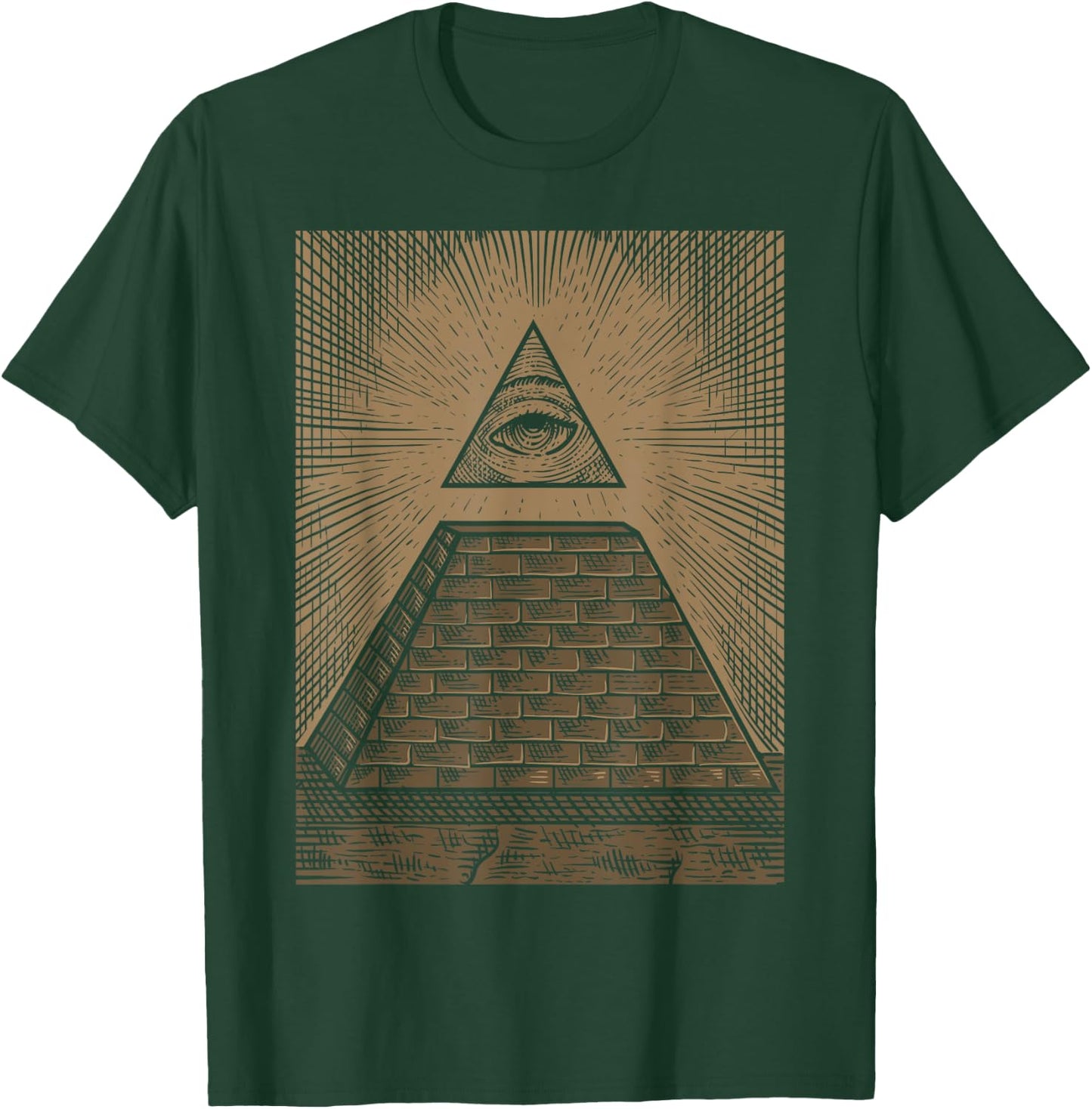 Illuminati Pyramid All Seeing Eye , Black, S T-Shirt - T-Shirt | Forest