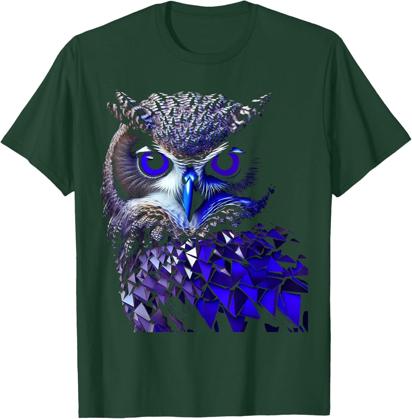 Owl Animal Art Graphic Owl , Black, S T-Shirt - T-Shirt | Forest