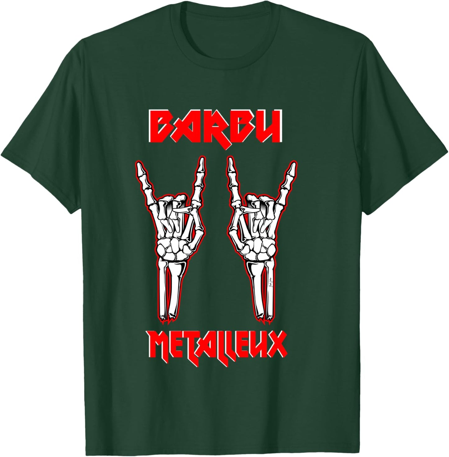Bearded Metallic Beard Heavymetal Gift Long Handle, Black, S T-Shirt - T-Shirt | Forest