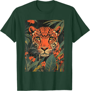 Jungle Leopard's Gaze for Wild Animal lover Leopard T-Shirt - T-Shirt | Forest