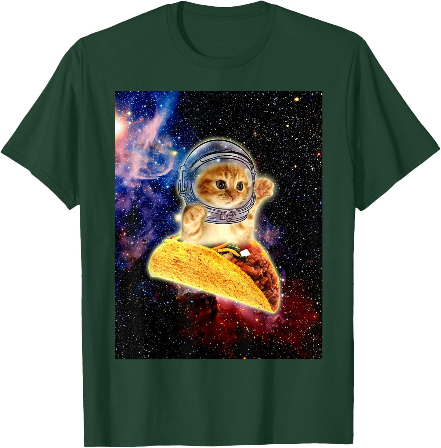Crazy Space Taco Cat Funny v2 T-Shirt - T-Shirt | Forest