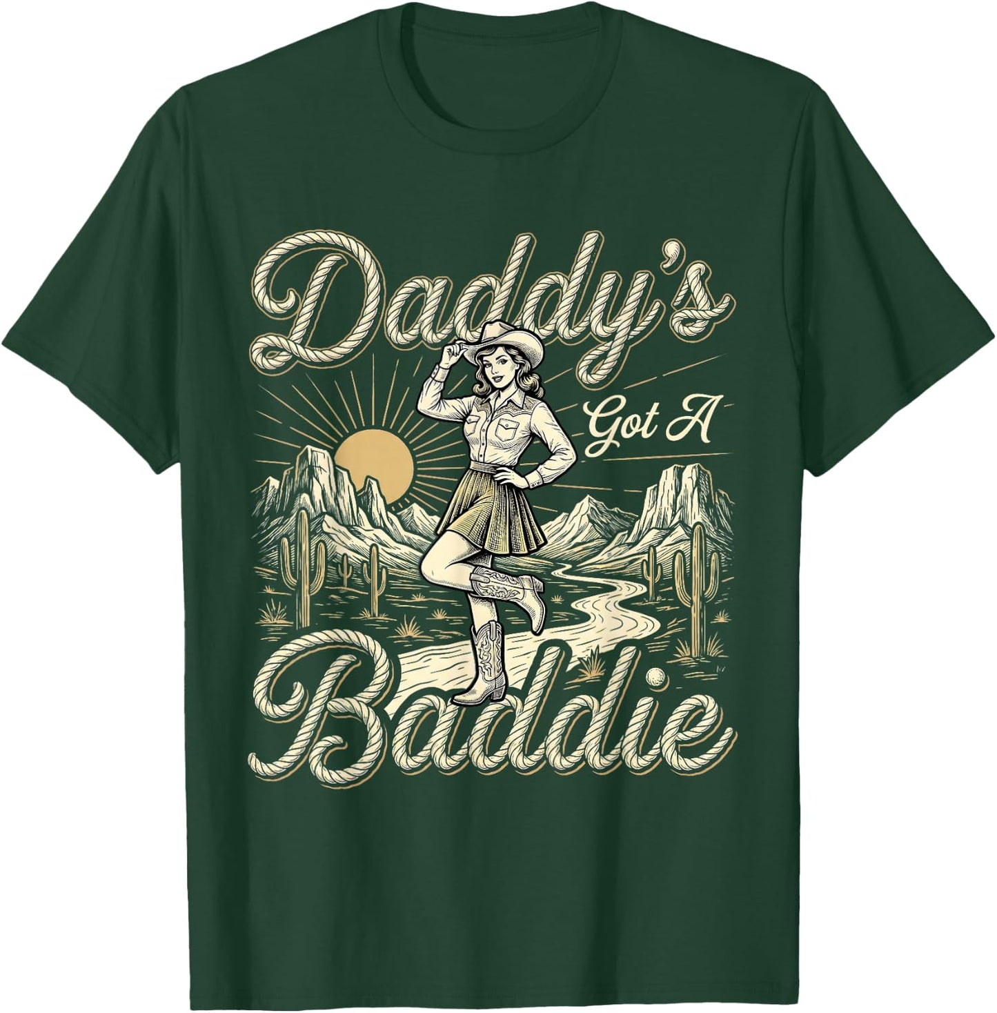 Daddy's Got A Baddie Country Western Sassy Wife T-Shirt - T-Shirt | Forest
