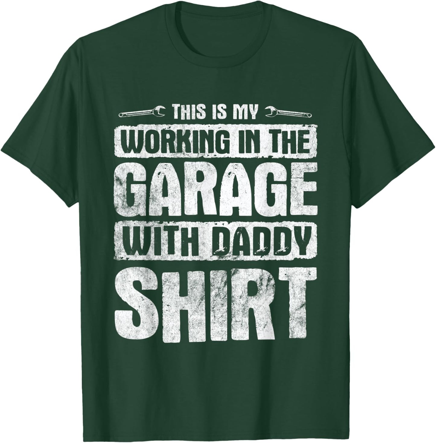 Car Mechanic Working In The Garage With Daddy T-Shirt - T-Shirt | Forest