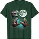 Three T-Rex Dinosaurs Howl at Moon 3 Wolves Parody T-Shirt - T-Shirt | Forest