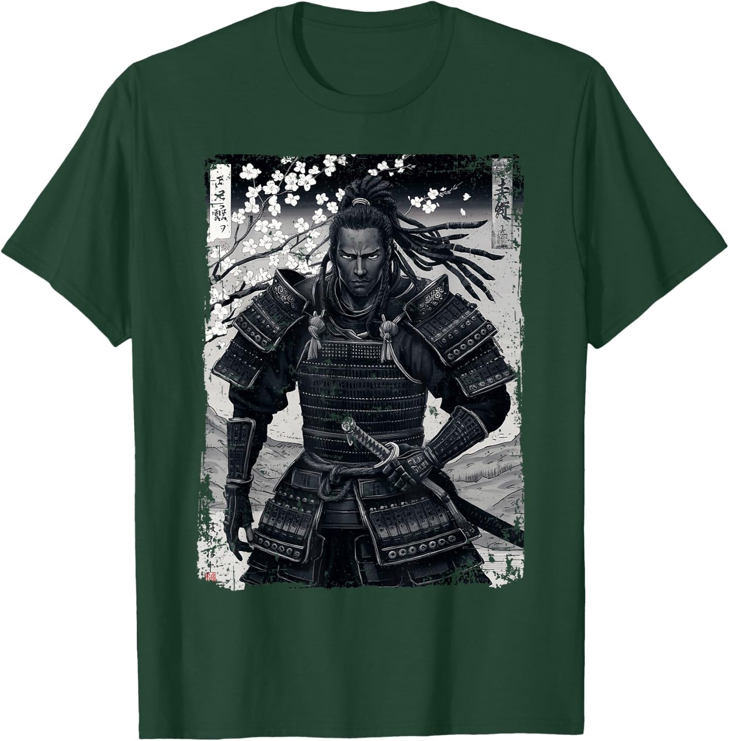 Yasuke First Black Warrior Samurai Japanese Art , Black, S T-Shirt - T-Shirt | Forest