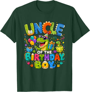 Uncle of The Birthday Boy Dinosaur T-Rex T-Shirt - T-Shirt | Forest