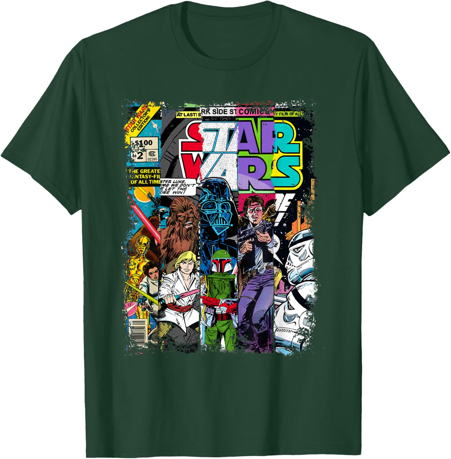 Star Wars Characters Comic Book Covers T-Shirt - T-Shirt | Forest