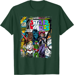 Star Wars Characters Comic Book Covers T-Shirt - T-Shirt | Forest