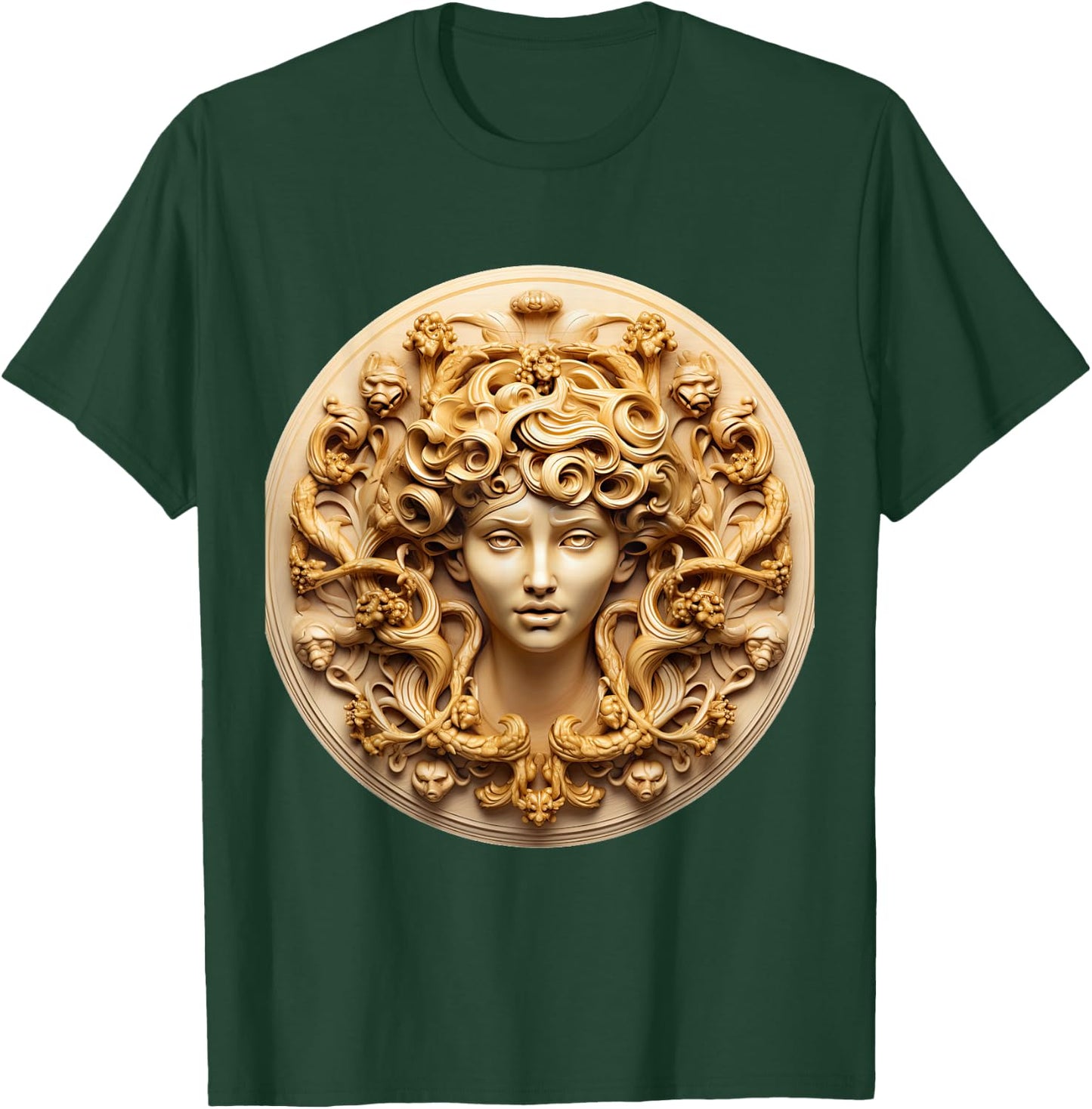 Medusahead Greek Mythology Ancient Snake Hair T-Shirt - T-Shirt | Forest