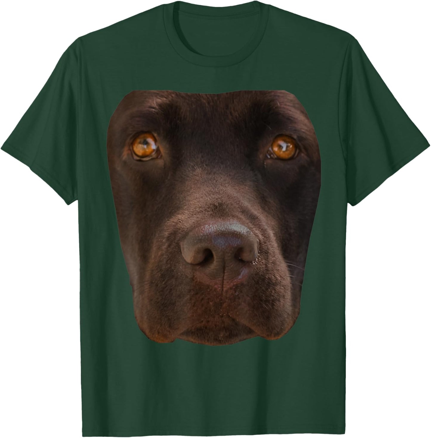 Chocolate Lab Lovers Dark Brown Dog Face Costume Women Kids T-Shirt - T-Shirt | Forest