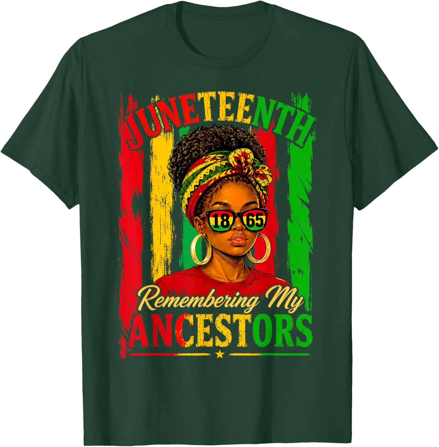 Juneteenth Remembering My Ancestors Black Women Juneteenth T-Shirt - T-Shirt | Forest