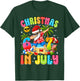 Christmas in July Funny Dabbing Santa 6 7 Six Seven Summer T-Shirt - T-Shirt | Forest