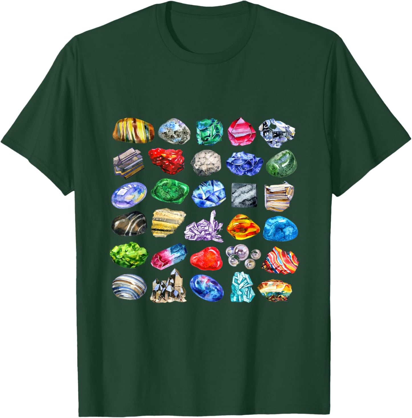 Minerals Gems and Crystals Rock Collecting T-Shirt - T-Shirt | Forest