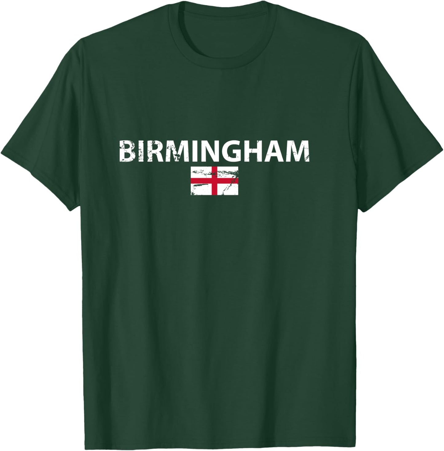 Birmingham England Vintage Angleterre Drapeau Anglaise Manche Longue T-Shirt - T-Shirt | Forest