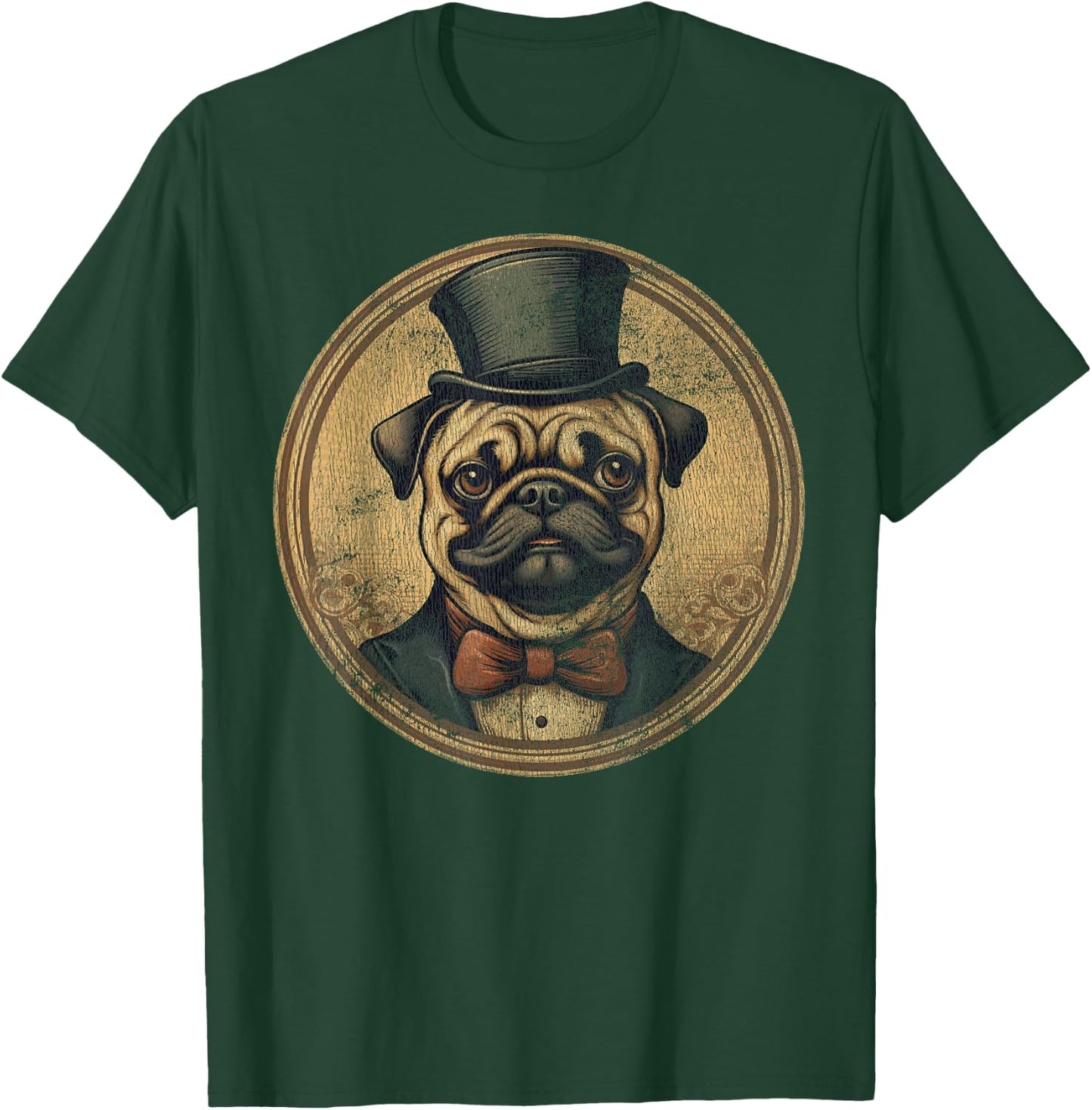 Pug Dog Vintage Style Retro 60s 70s 80s 90s Mom Dad Funny T-Shirt - T-Shirt | Forest