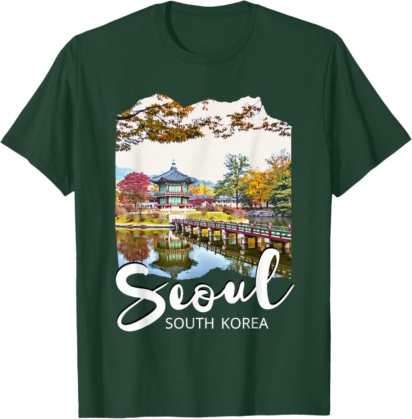 Seoul Souvenir / Seoul South Korea , black T-Shirt - T-Shirt | Forest