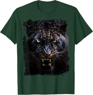 Pop Art Panther Black T-Shirt - T-Shirt | Forest