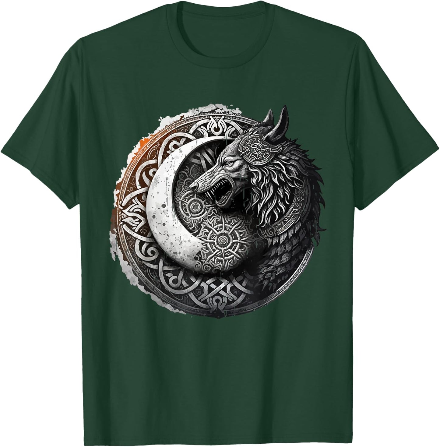 Wolf of Odin Viking Mythology Warrior Dad Wolves Themed T-Shirt - T-Shirt | Forest