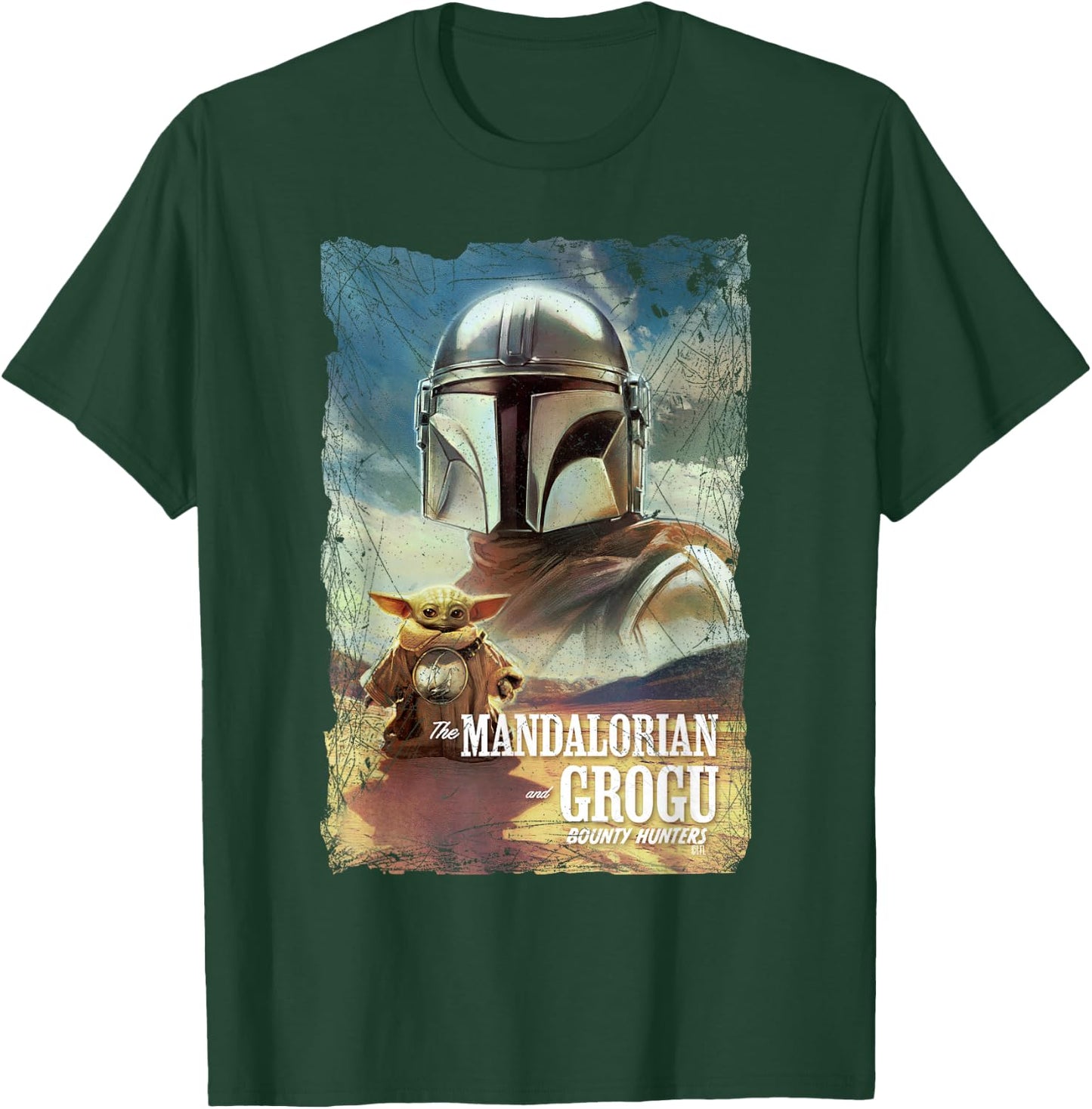 Star Wars The Mandalorian and Grogu Movie Classic Poster Art T-Shirt - T-Shirt | Forest