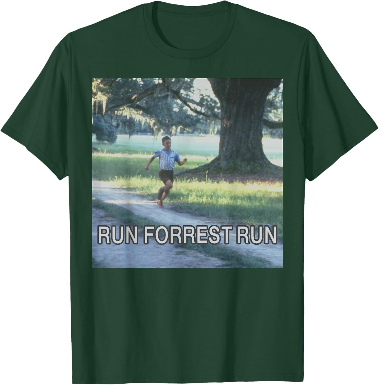 Forrest Gump Run Forrest Run Photo Panel T-Shirt - T-Shirt | Forest