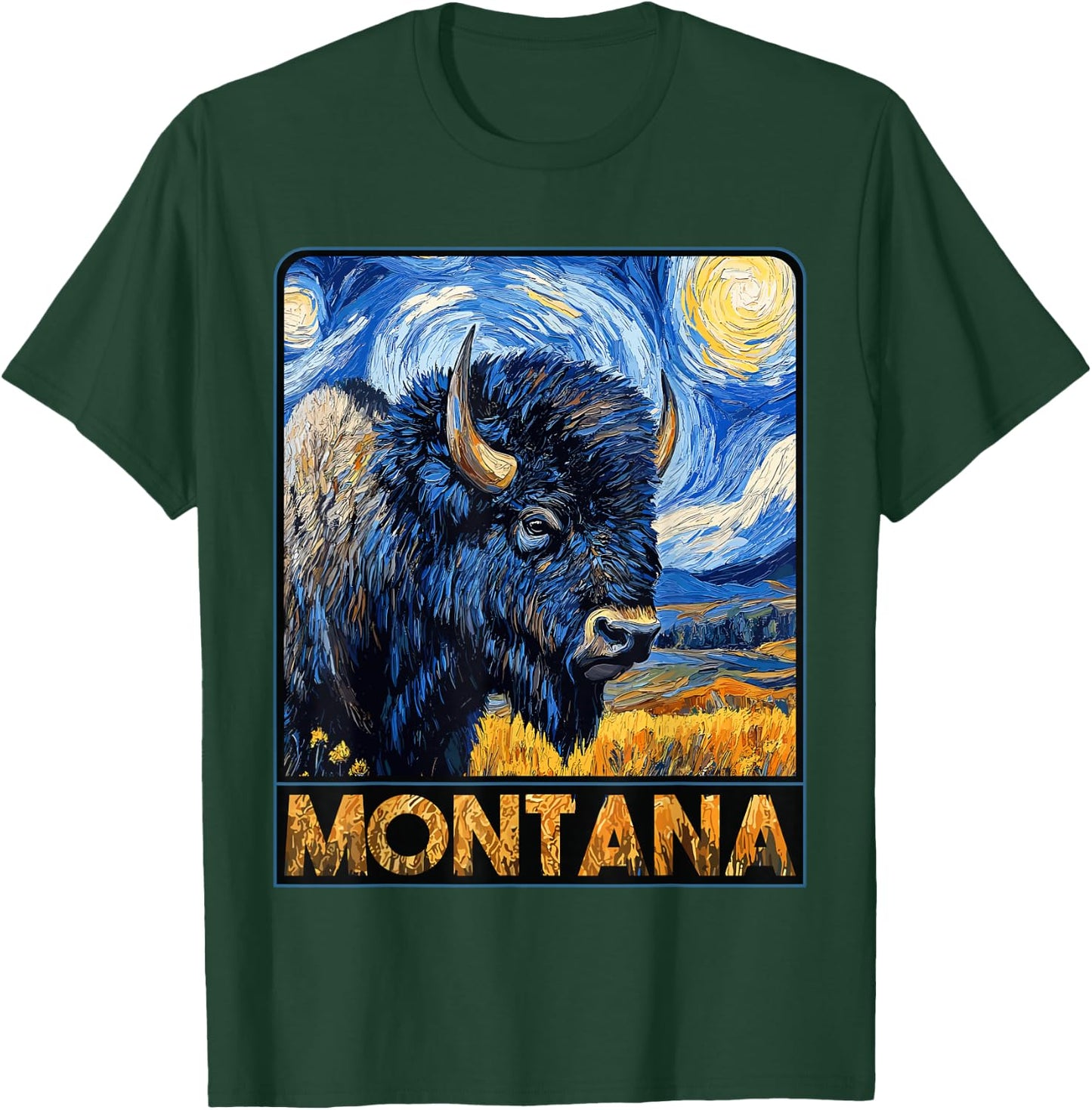 Bison Montana T-Shirt - T-Shirt | Forest