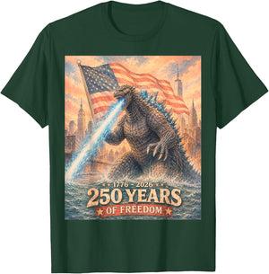 Kaiju Monster Japanese 250th Anniversary America July 2026 T-Shirt - T-Shirt | Forest