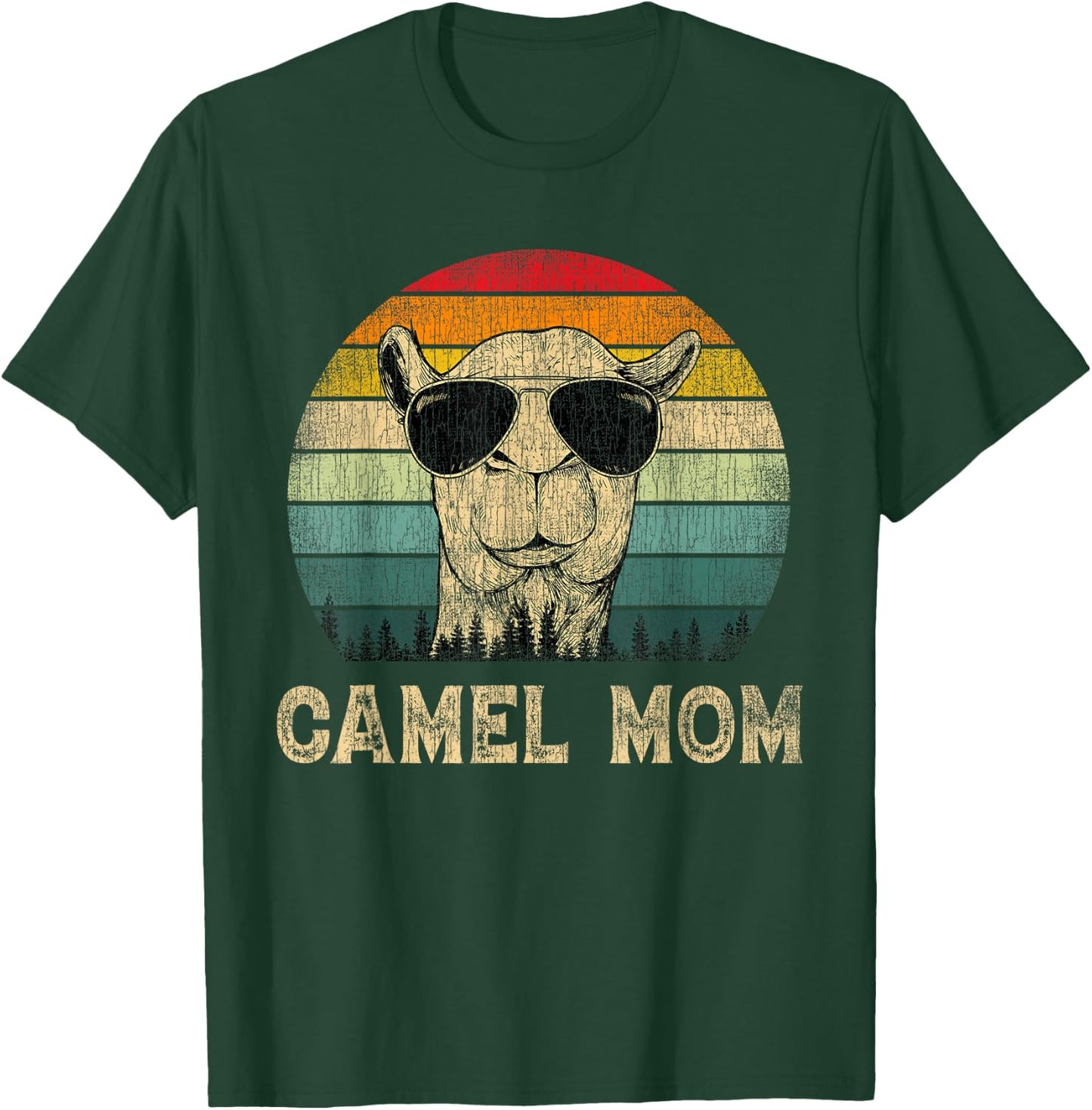 Vintage Camel Mom Camel Lovers Mommy Mother's Day T-Shirt - T-Shirt | Forest