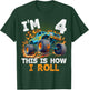 I'm 4 This is How I Roll Monster Truck 4th Birthday Boys T-Shirt - T-Shirt | Forest